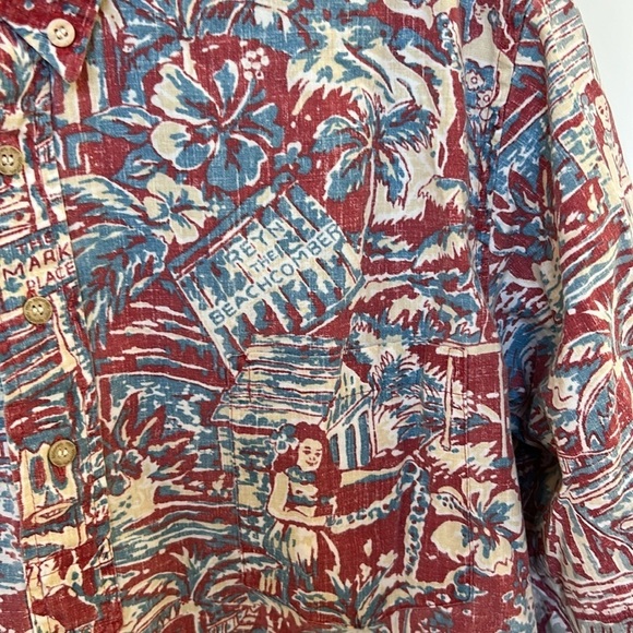 REYN SPOONER ALFRED SHAHEEN Hawaiian Shirt Short Sleeve Mens size Large - Picture 4 of 9